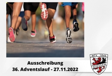 Ausschreibung 36. Adventslauf - 27.11.2022